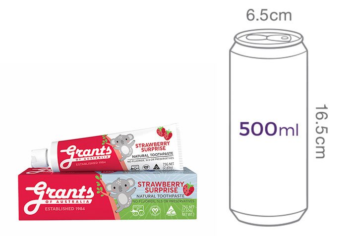 [그란츠] 스트로베리 서프라이즈 키즈 치약 75g