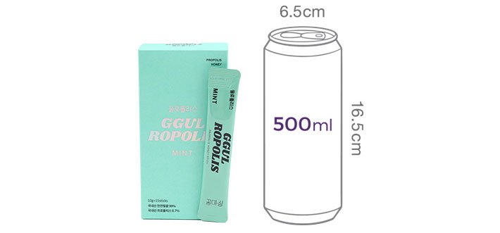 [꿀마실] 꿀로폴리스 민트 15포 (150g)