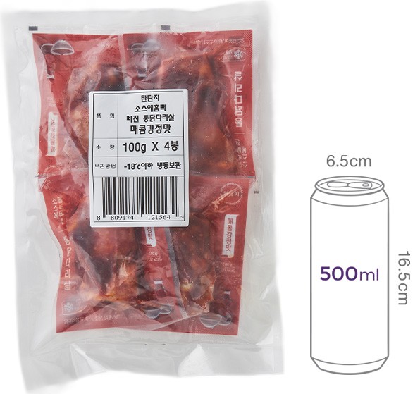 [탄단지] 소스 흠뻑빠진 통 닭다리살 매콤강정맛 (4개입)
