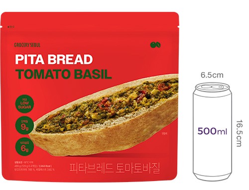 [그로서리서울] 피타브레드 토마토 바질 샌드위치 (4입)