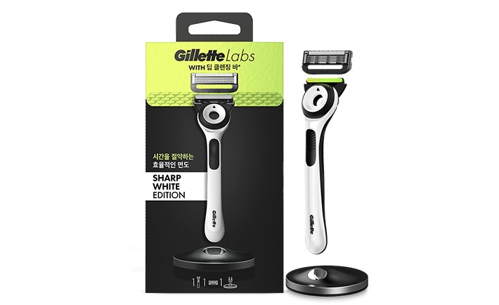 [질레트] 랩스 샤프 화이트 에디션 1up (면도기 + 면도날 1 + 스탠드)