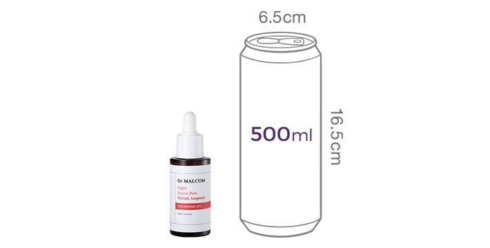 [말콤] 닥터말콤 나이아신아마이드 20% + 미백기능성 (모공/피지/색소침착 예방앰플 30ml,비건인증)