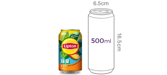 [롯데칠성] 립톤 아이스티 제로 복숭아 (355mL X 24개)