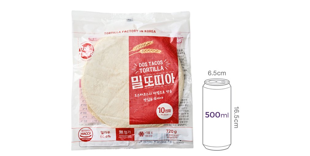 [도스타코스] 밀 또띠아 10인치