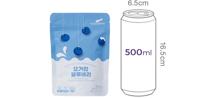[리틀스푼] 요거트큐브 요거랑 블루베리 16g