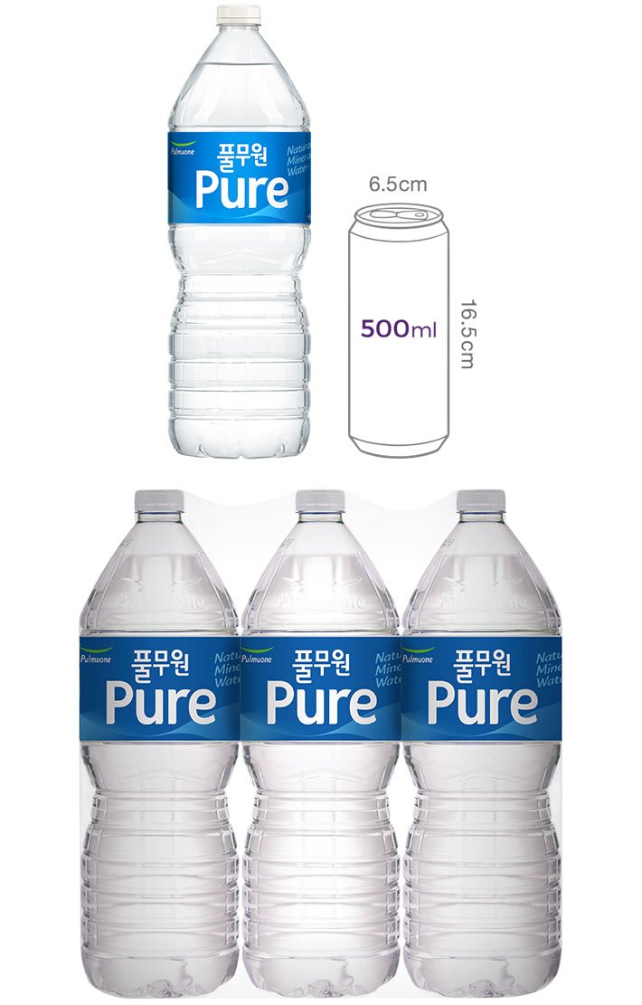 [풀무원샘물] 퓨어 생수 (2L X 6개)