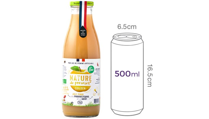 [나뚜르 드 폼] 유기농 착즙 사과주스 (골든) 750mL