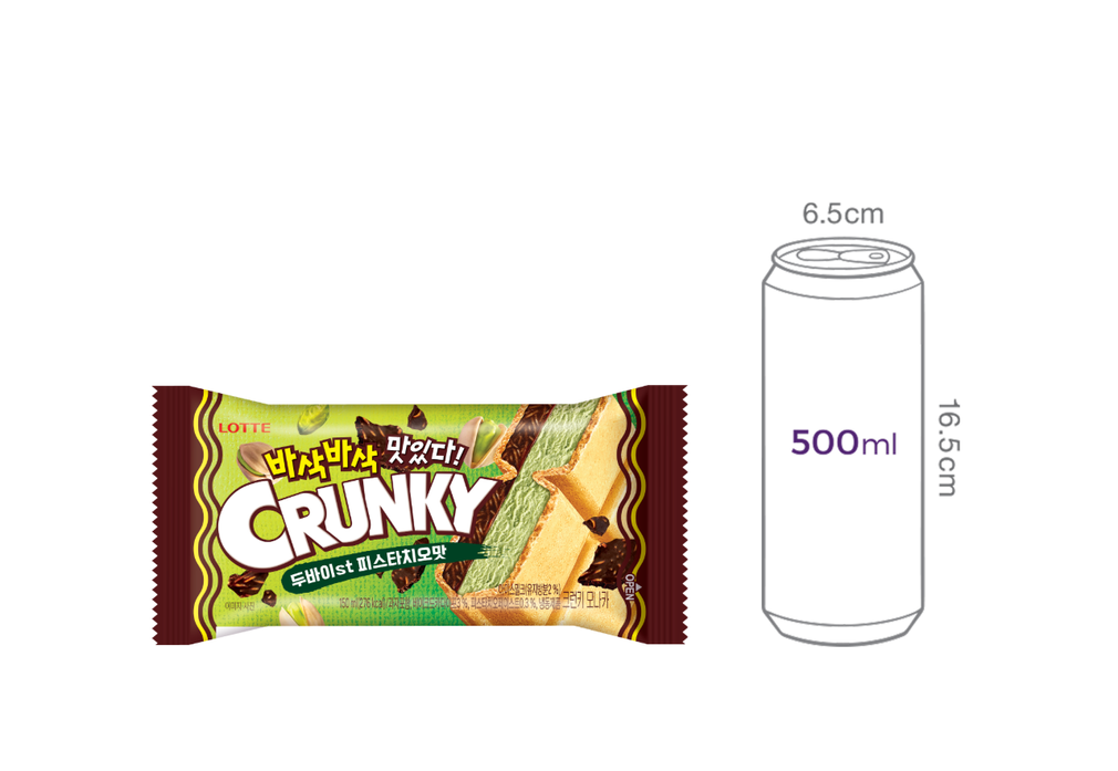 [롯데웰푸드] 크런키 모나카 두바이st 피스타치오맛 150mL