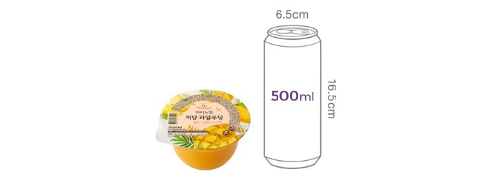 [마이노멀] 저당 과일푸딩 망고 185g x 6개입