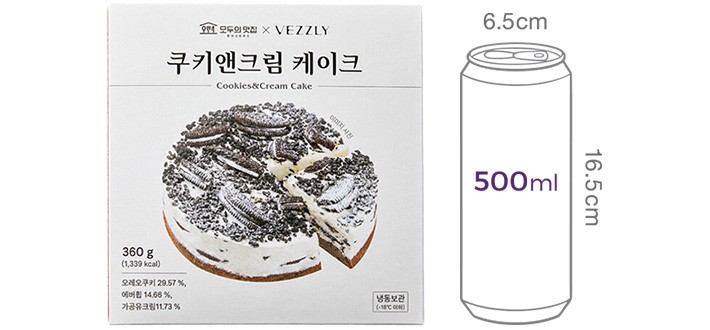 [VEZZLY] 쿠키앤크림 케이크 360g