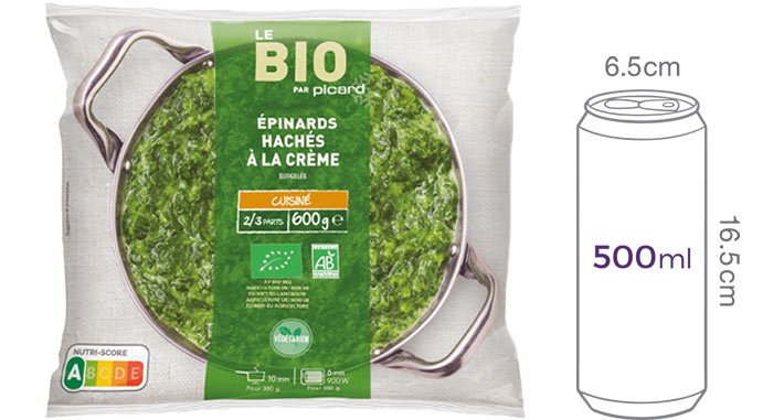 [Picard] 유기농 크림 스피나치(시금치) 600g