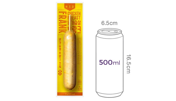 [바르닭] 닭가슴살 후랑크 꼬치 치즈