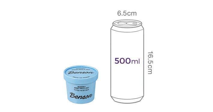 [컬리멤버스][벤슨] 미니컵 저지밀크&말돈솔트 100mL