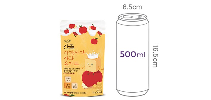 [에코맘의산골이유식] 산골 사각 사과요거트 15g