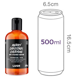 [러쉬] 홀리데이 메리 크리스마스 에브리원 280g - 샤워 젤