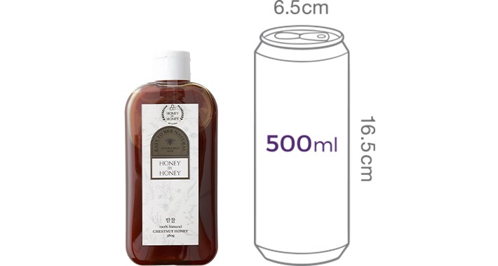 [허니바이허니] 국산 천연 튜브꿀 밤 (380g)