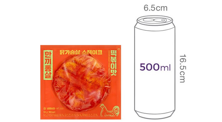 [한끼통살] 닭가슴살 스테이크 떡볶이맛 1개입