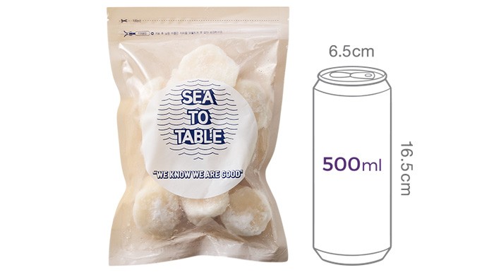 북해도 가리비 관자살 300g (특, 냉동)