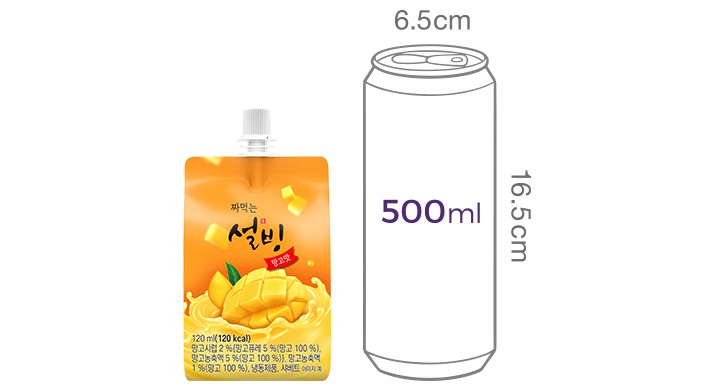 [설빙] 짜먹는 설빙 망고맛 (120mL X 6개입)