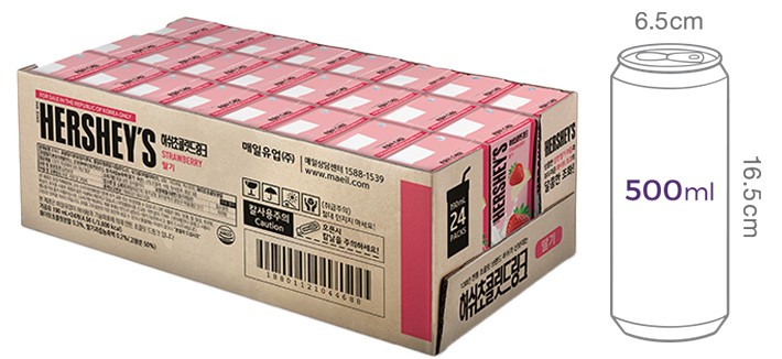 [매일] 허쉬 초콜릿 드링크 딸기 (190mL X 24입)