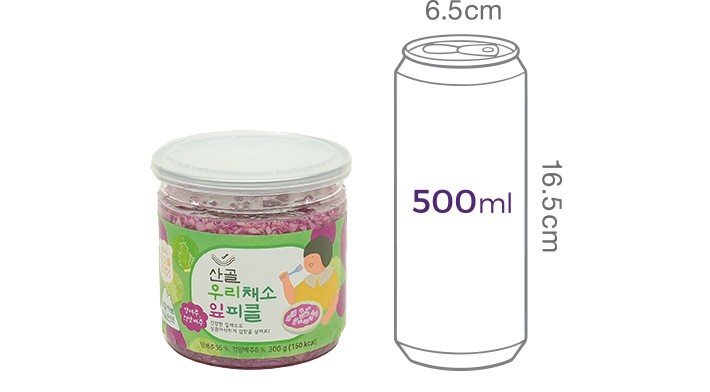 [에코맘의산골이유식]산골 우리채소잎피클 300g
