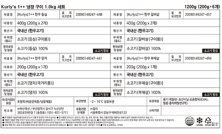 [선물세트] Kurly's 1++ 냉장 등심&특수부위&양지 세트(2/10 수령)