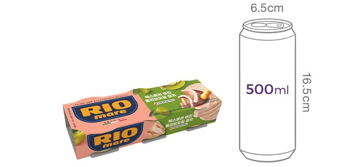[리오마레] 엑스트라 버진 올리브오일 참치 65g x 3캔
