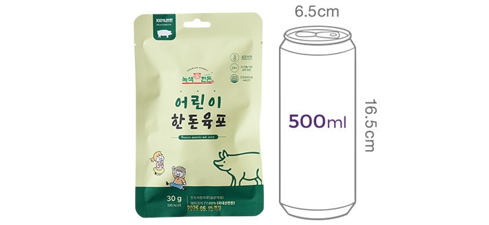 [녹색한우] 어린이 한돈 육포 30g