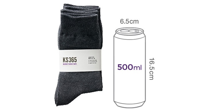 [KS365] 라이트 베이직 중목 양말 7족(남성용)_혼합혼합A(블랙3,다크그레이4)