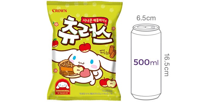 [크라운] 츄러스 시나몬 애플파이맛 174g