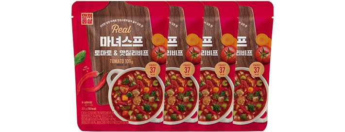 [한끼통살] 마녀스프 토마토&핫칠리비프 300g*4입