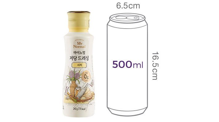 [마이노멀] 저당 시저 드레싱 240g
