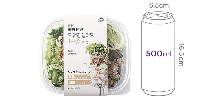 [컬리멤버스] [샐러드판다] 비빔 탄탄 두유면 샐러드