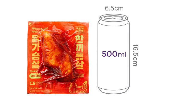 [한끼통살] 소스 닭가슴살 떡볶이맛 (1입)