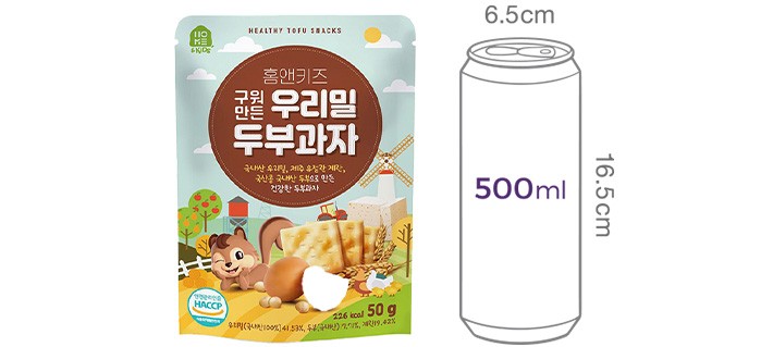 [홈앤키즈] 구워만든 우리밀 두부과자 50g