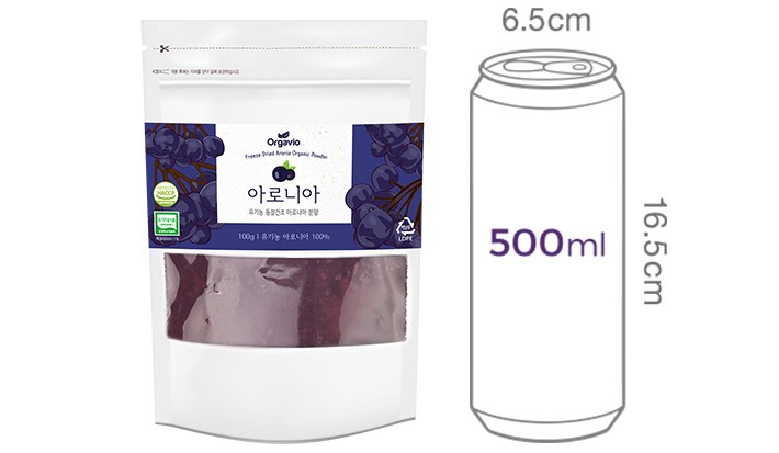 [올가비오] 유기농 동결건조 아로니아 분말 100g