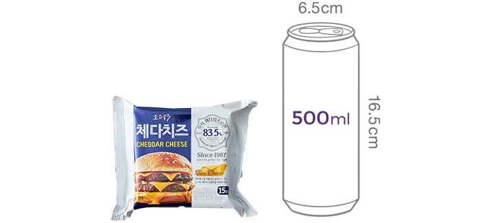 [소와나무] 체다 슬라이스 치즈 15매입