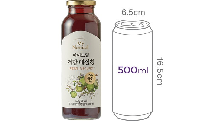[마이노멀] 저당 저칼로리 매실청 550g