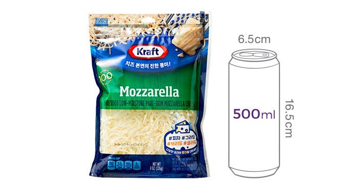 [크래프트] 슈레드 모짜렐라 치즈 226g