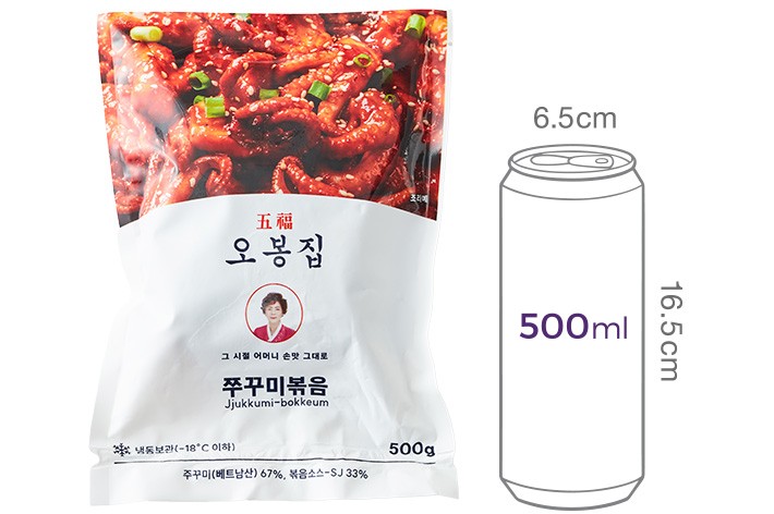 [오봉집] 주꾸미 볶음 500g (냉동)