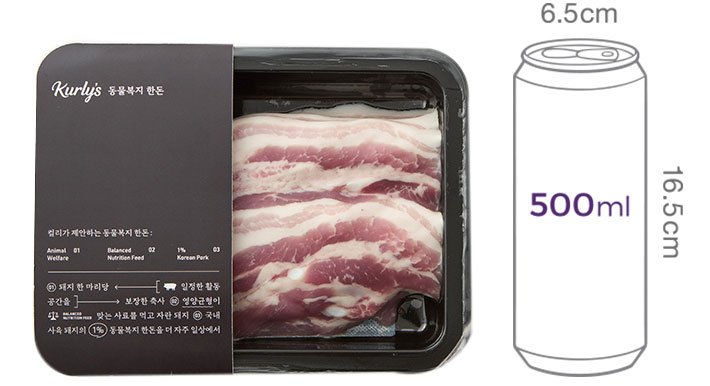 [Kurly's] 동물복지 한돈 삼겹살 구이용 500g (냉장)