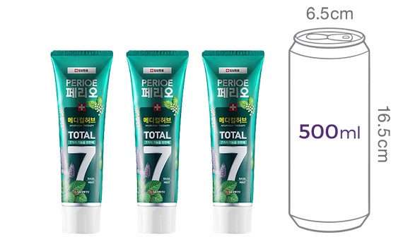 [페리오] 토탈7 메디컬허브 치약 3개입_바질민트