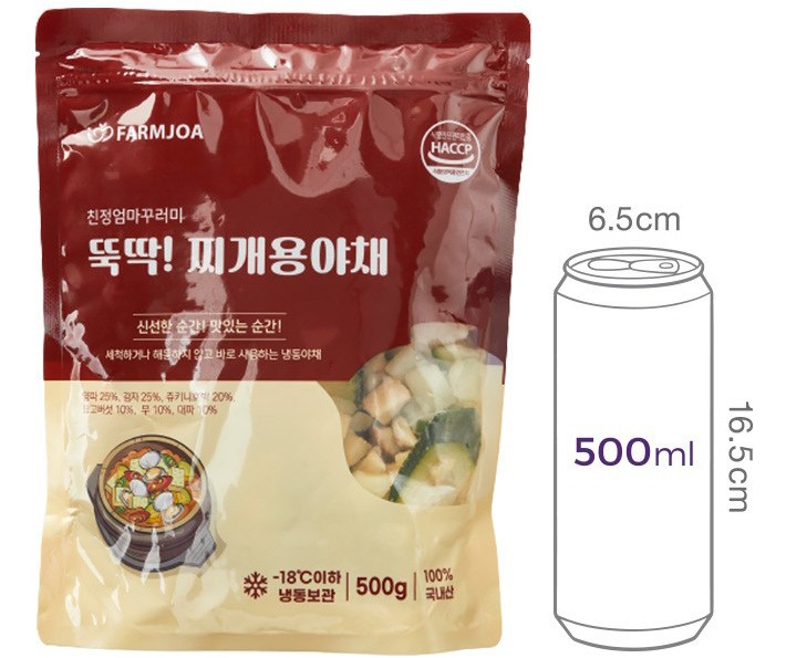 뚝딱! 찌개용 채소 500g (냉동)