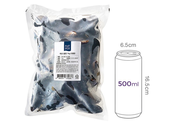 [포트'럭] 국산 홍합 1kg (생물) 
