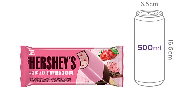 [허쉬] 딸기 초코바 (90mL X 3개)