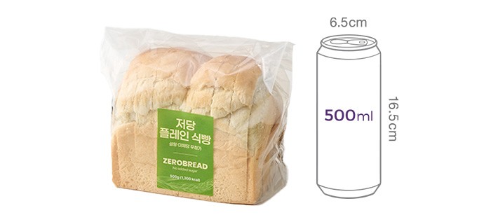 [제로브레드] 저당 플레인 식빵 500g