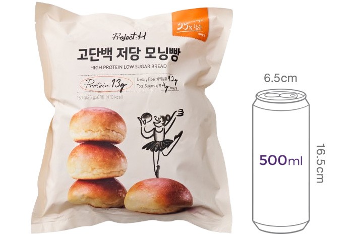[ProjectH] 고단백 저당 모닝빵 150g