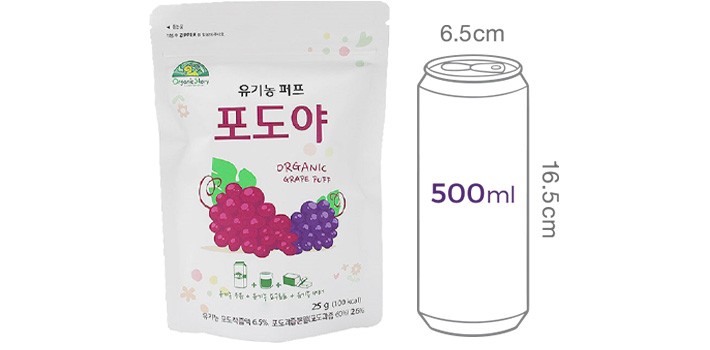 [오가닉스토리] 유기농 퍼프 포도야 25g