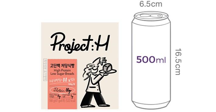 [ProjectH] 고단백 저당 식빵 188g