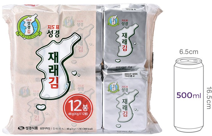 [성경김] 재래 도시락김 4g X 12봉